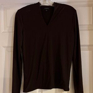 Talbots Dark Brown Long Sleeve Top